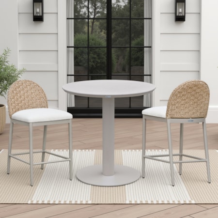3-pc. Outdoor Sintered-Stone Counter Set