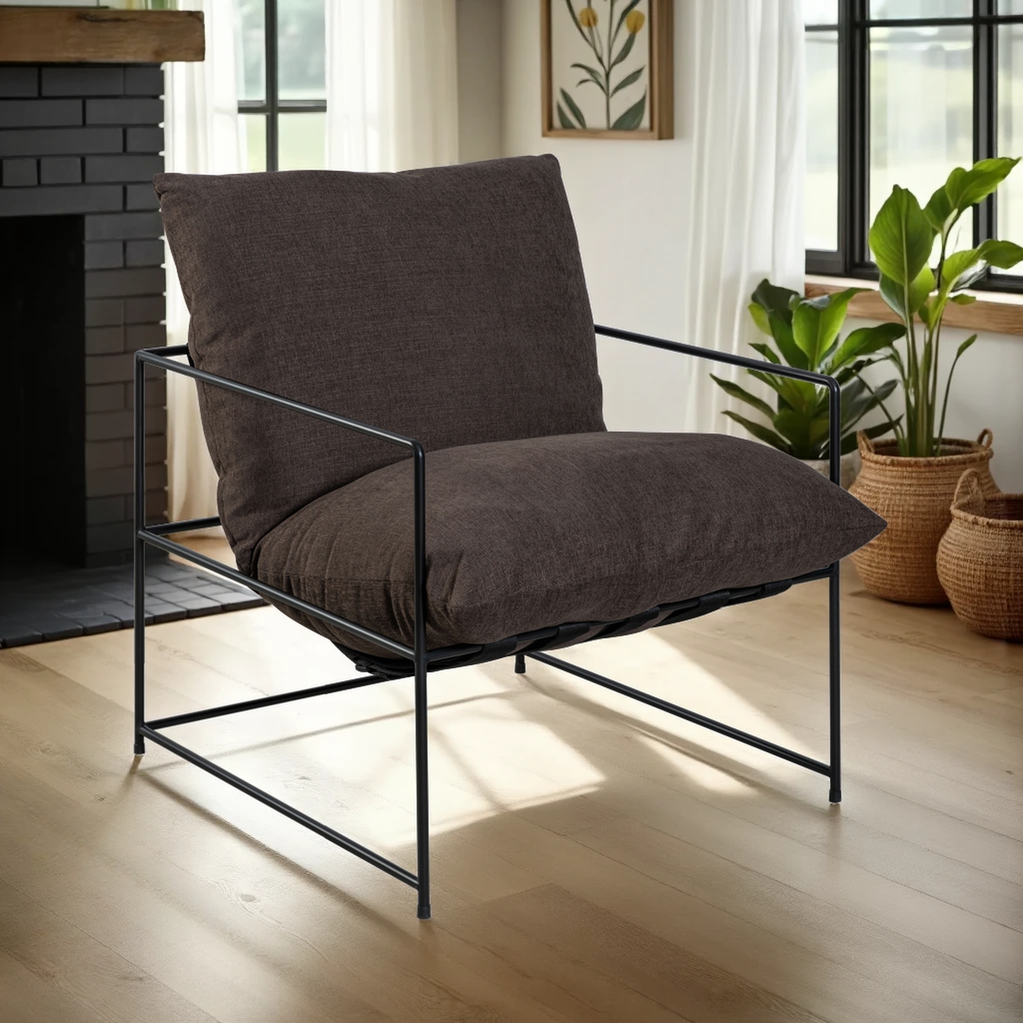 Modern Industrial Accent Chair