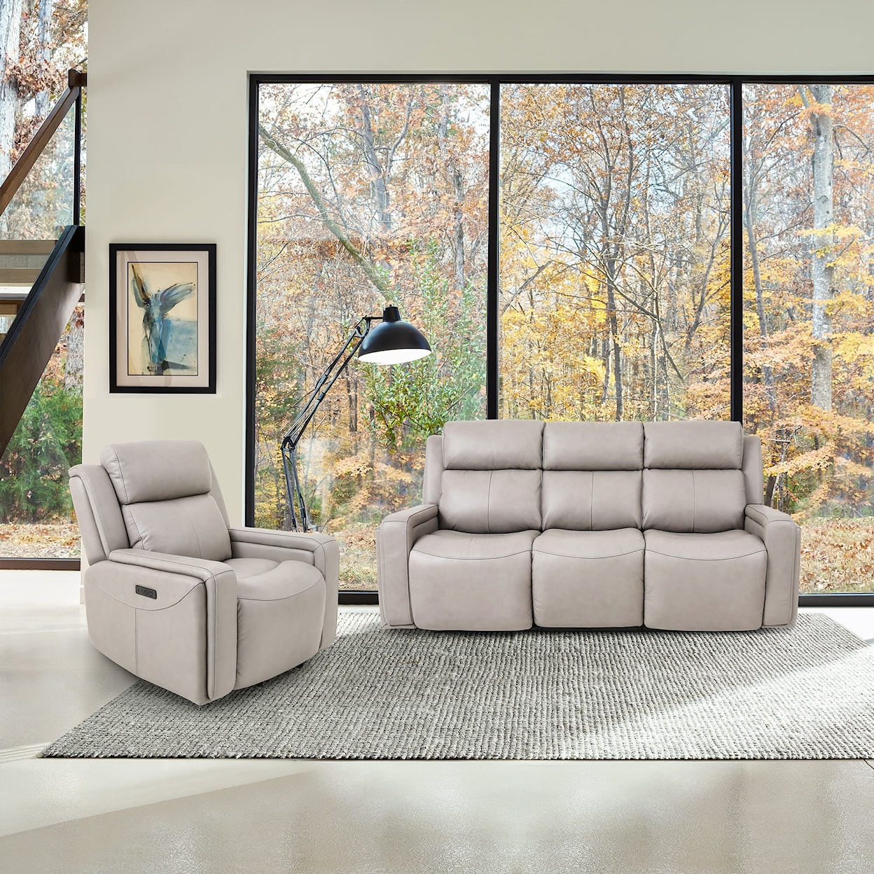 Armen Living Claude Sofa Set