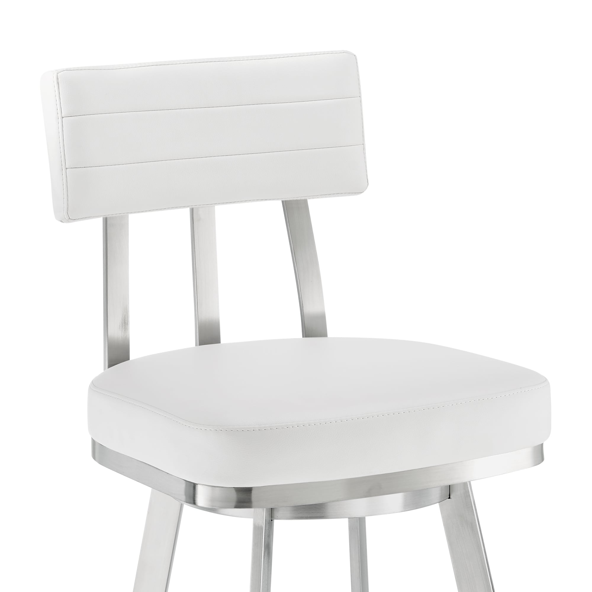 Armen Living Benjamin White Barstool