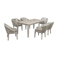 Contemporary 7-Piece Outdoor Dining Set