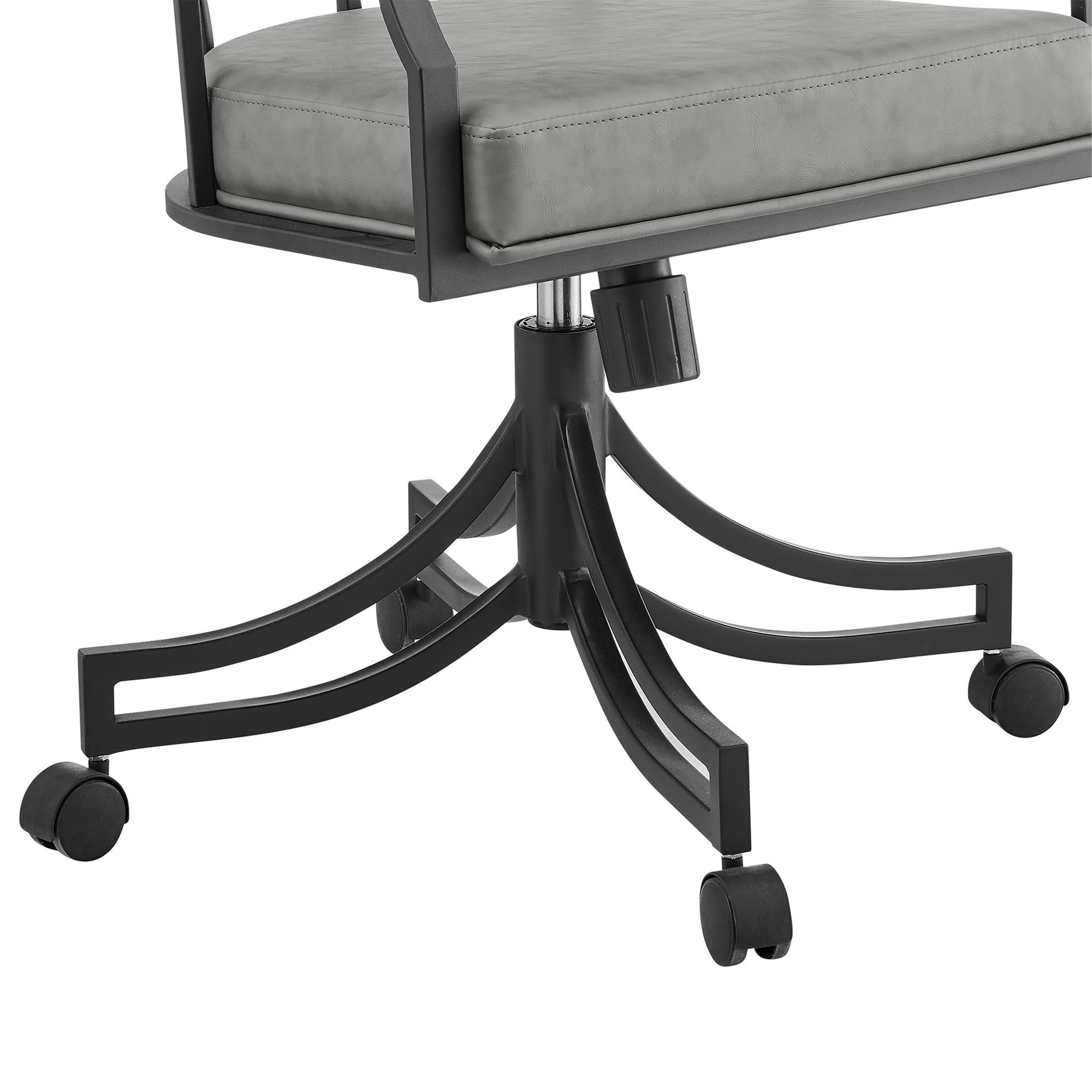 Armen Living Tibet Swivel Dining Chair w/ Casters