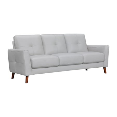 Gray Leather Sofa