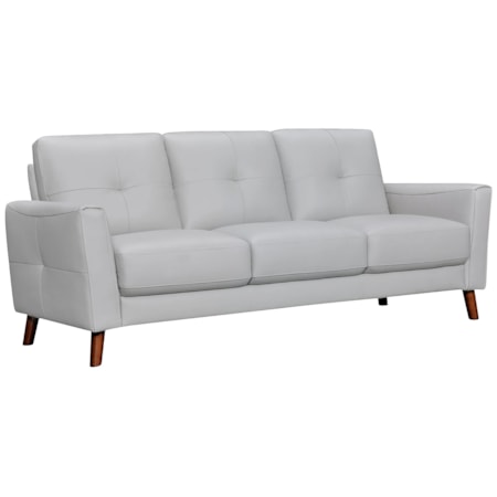 Gray Leather Sofa