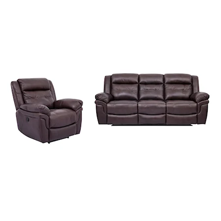 Traditional 2-Piece Manual Reclining Living Room Set
