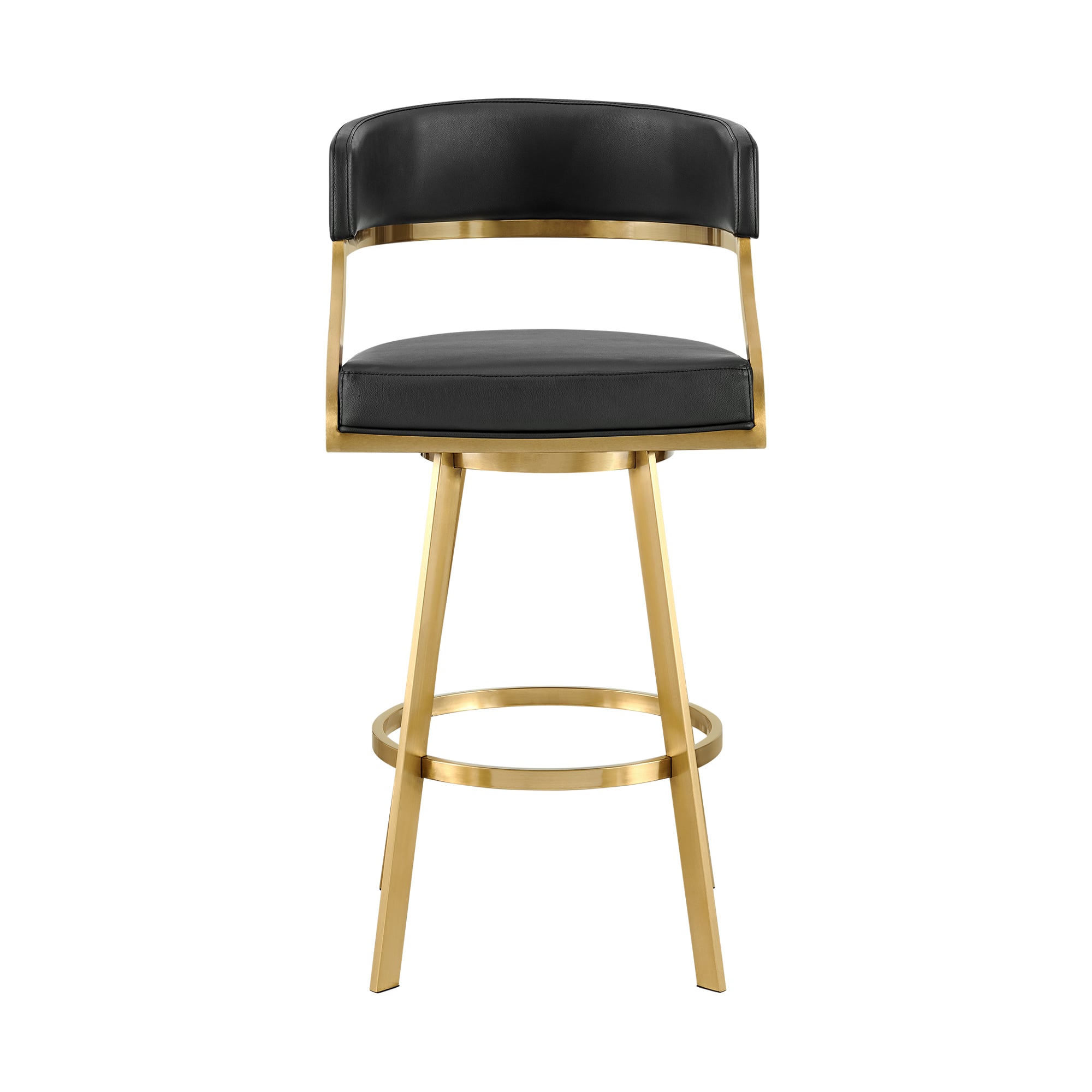 Armen Living Saturn Gold Stainless Steel Swivel Stool