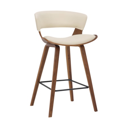 Faux Leather Counter Stool