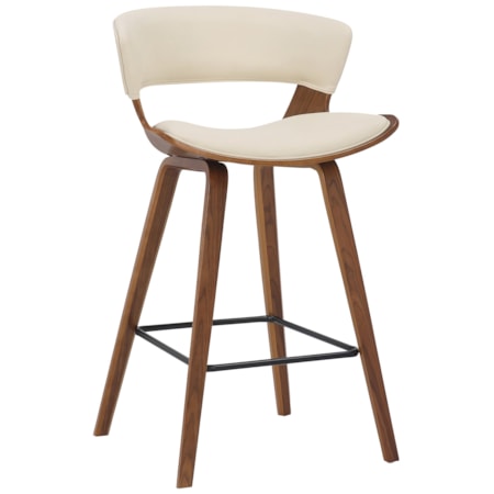 Faux Leather Counter Stool