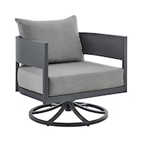 Contemporary Outdoor Patio Swivel Rocking Chair