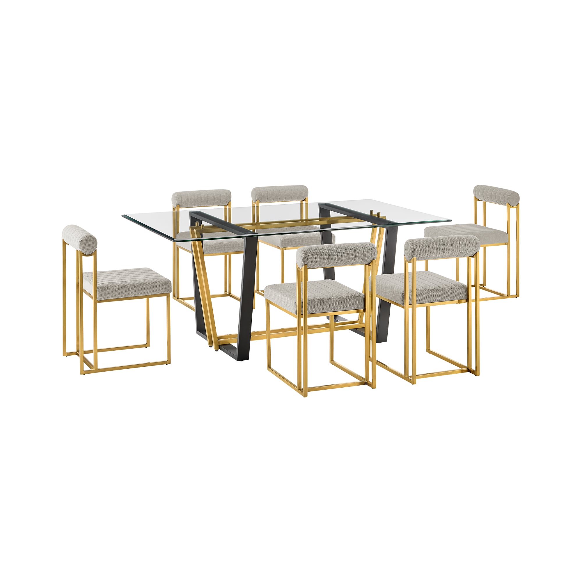 Armen Living Kai / Anastasia 7-Piece Dining Set