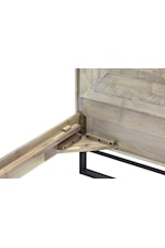Armen Living Peridot Farmhouse 1-Drawer Console Table in Natural Acacia Wood