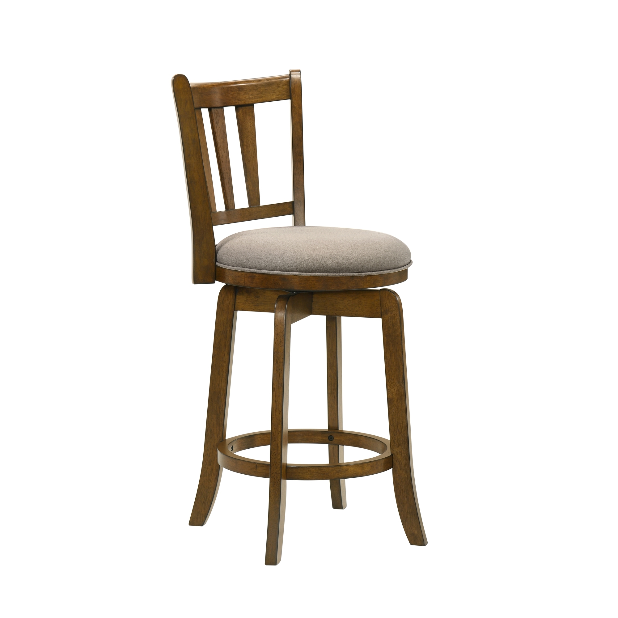 Slat-Back Swivel Counter Stool