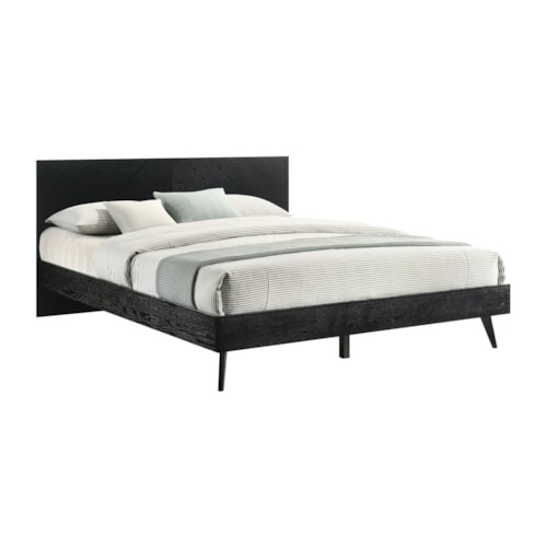 Contemporary King Platform Wood Bed Frame