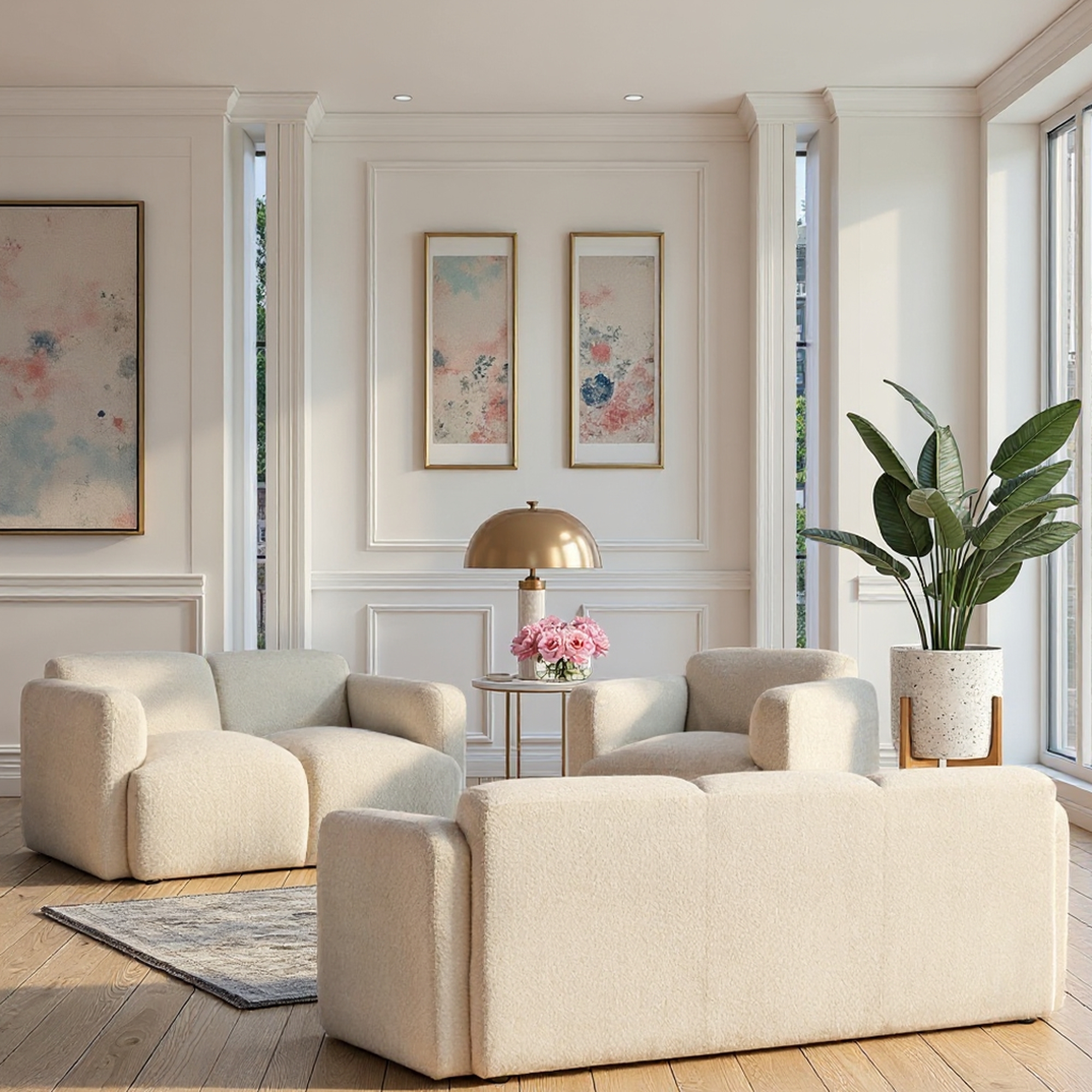 Low-Profile Upholstered Sofa
