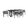 Armen Living Felicia 7-Piece Outdoor Dining Set