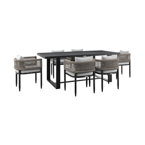 Contemporary 7-Piece Outdoor Dining Set