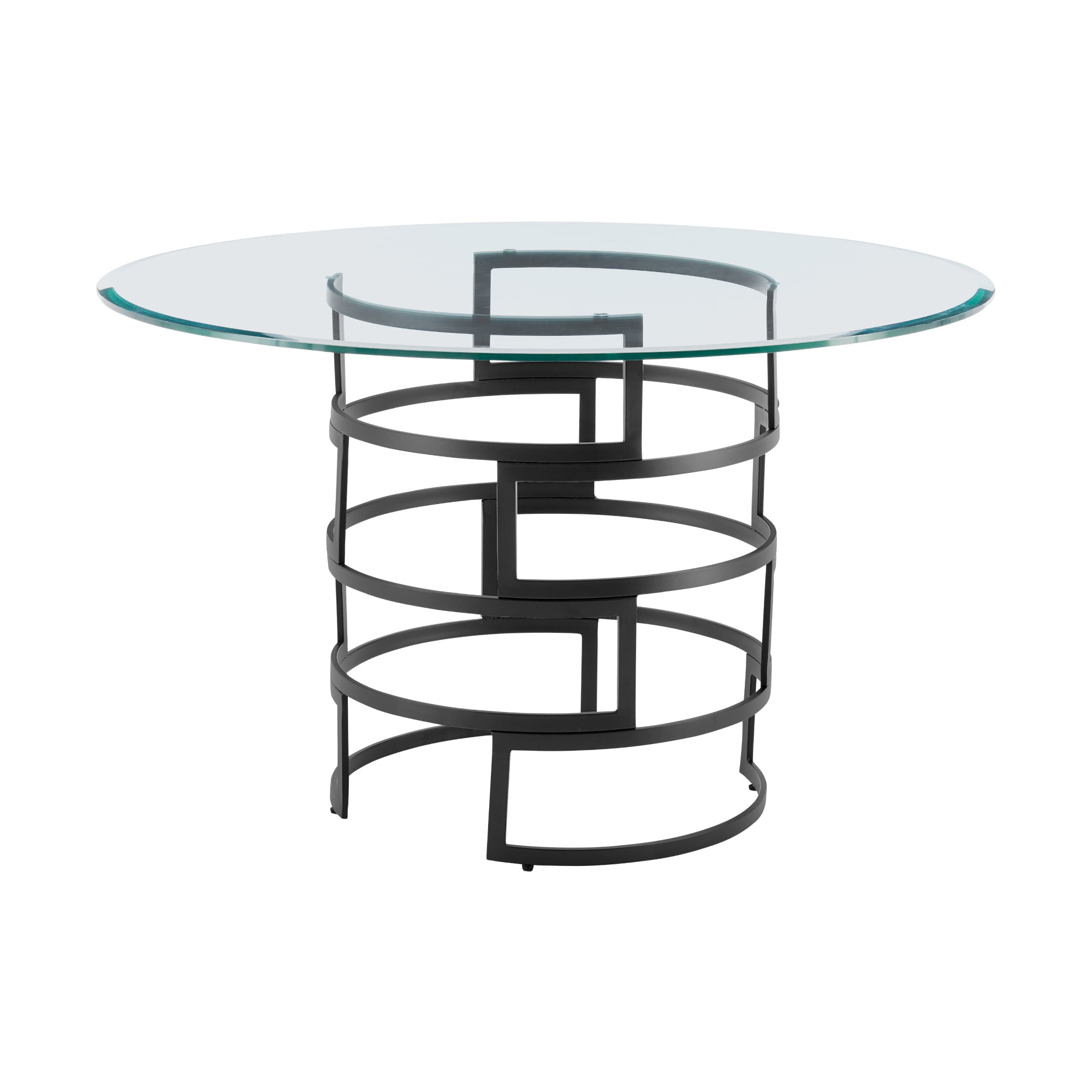 48" Round Glass-Top Dining Table