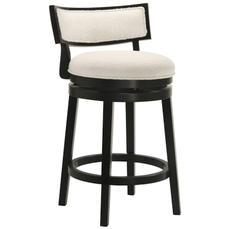 Upholstered Round Swivel Counter Stool
