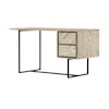 Armen Living Peridot 2-Drawer Desk in Natural Acacia Wood