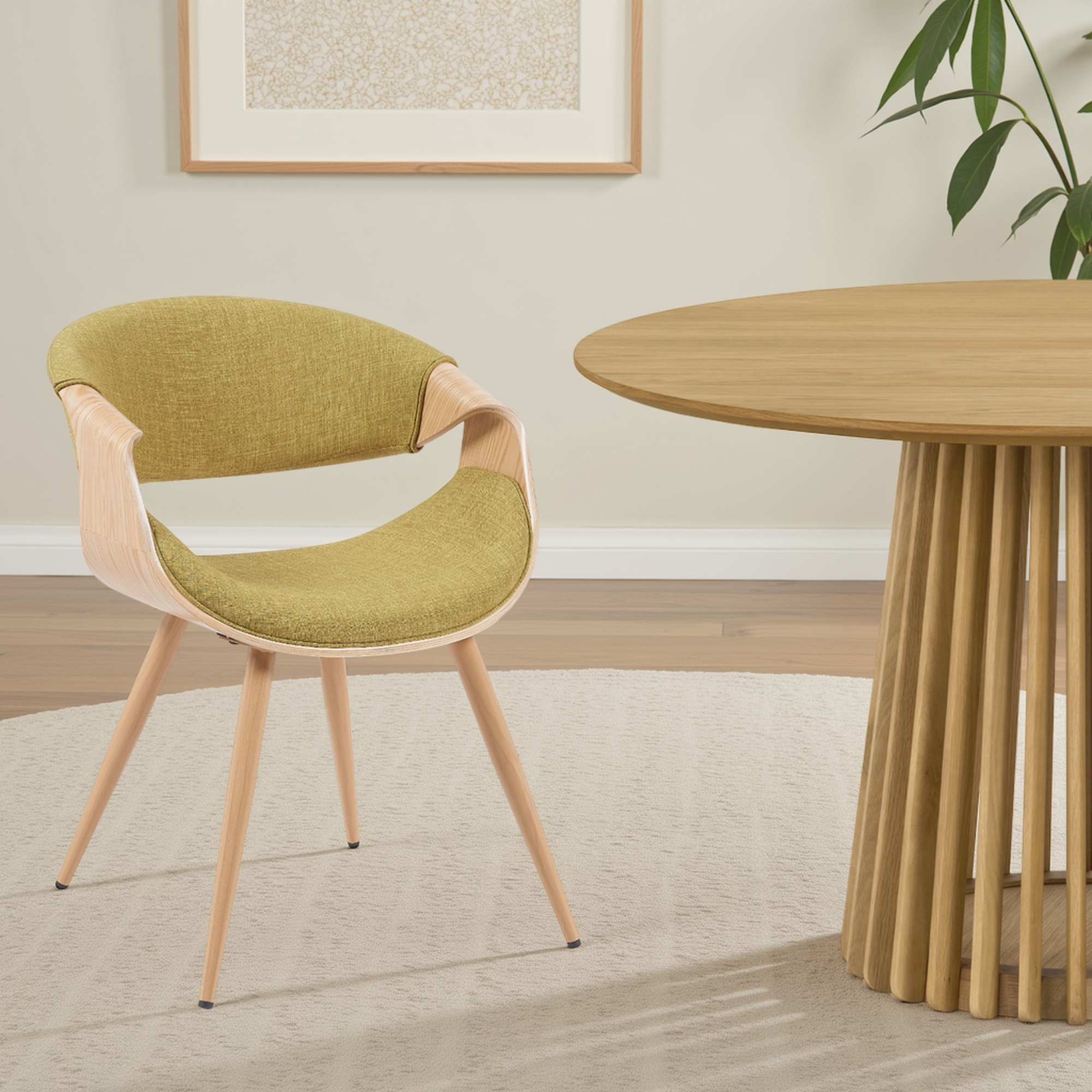 Armen Living Butterfly Upholstered Dining Chair