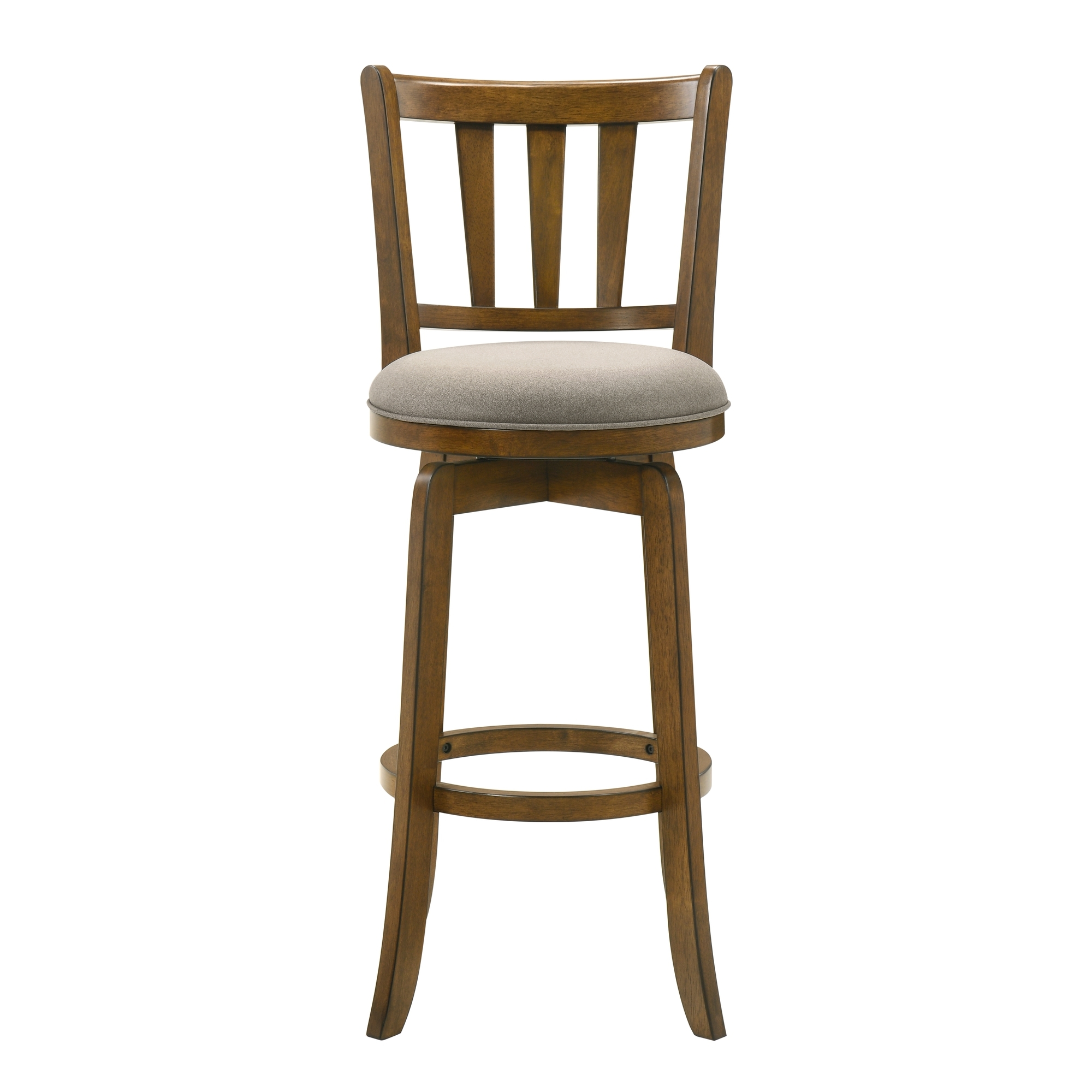 Armen Living Wren Slat-Back Swivel Barstool