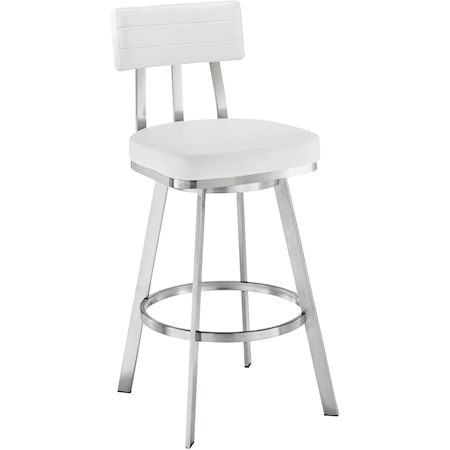 White Counter-Height Stool