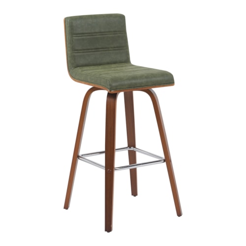 Contemporary Upholstered Swivel Barstool