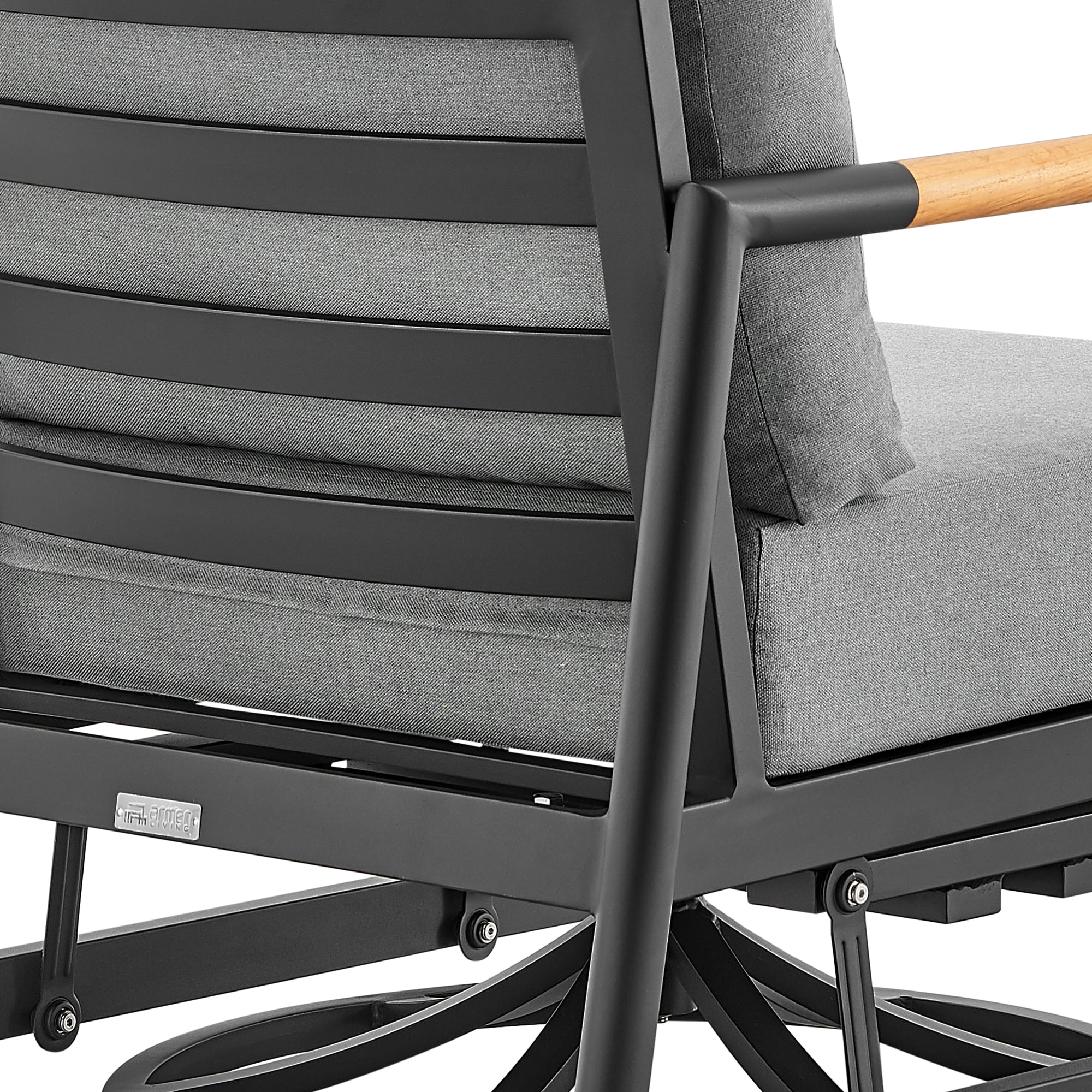 Armen Living Crown Outdoor Swivel Glider Chair