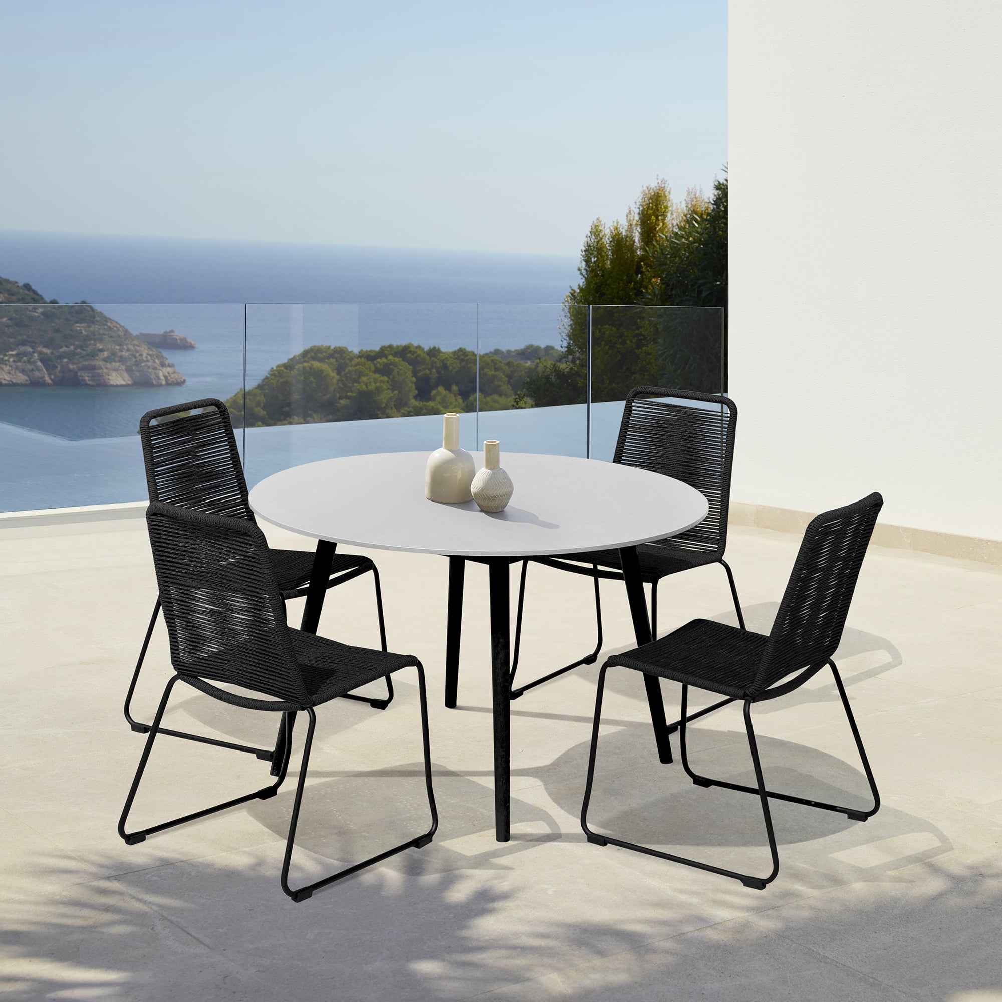 Armen Living Kylie / Shasta 5-Piece Outdoor Dining Set