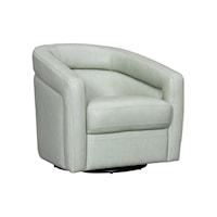Contemporary Swivel Accent Chair with Slope Arms