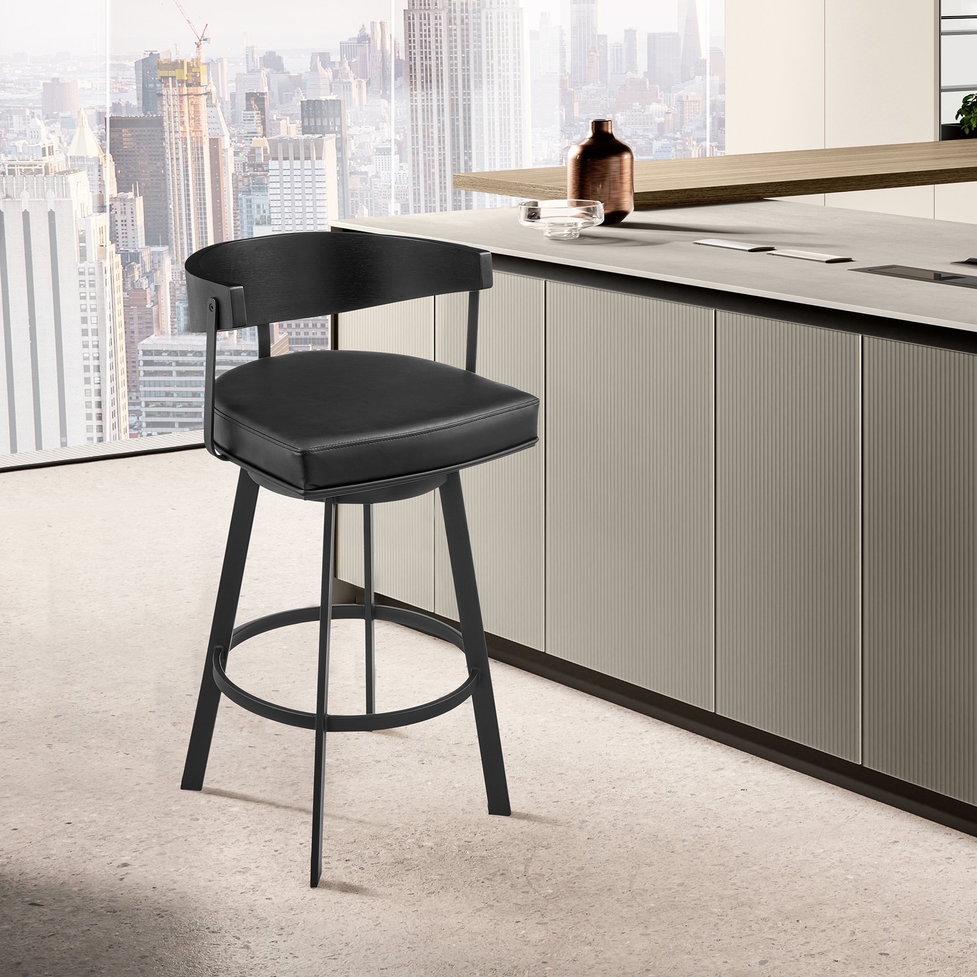 Armen Living Lacey 30" Swivel Bar Stool