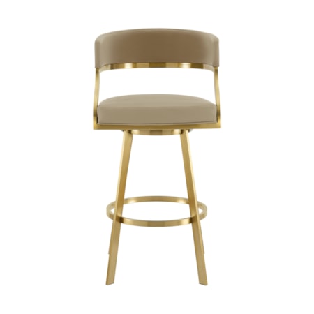 Gold Stainless Steel Swivel Barstool