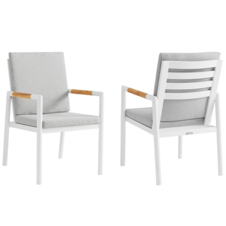 Set of 2 Outdoor Arm Chairs