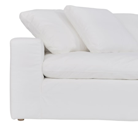 White 2-Cushion Sofa