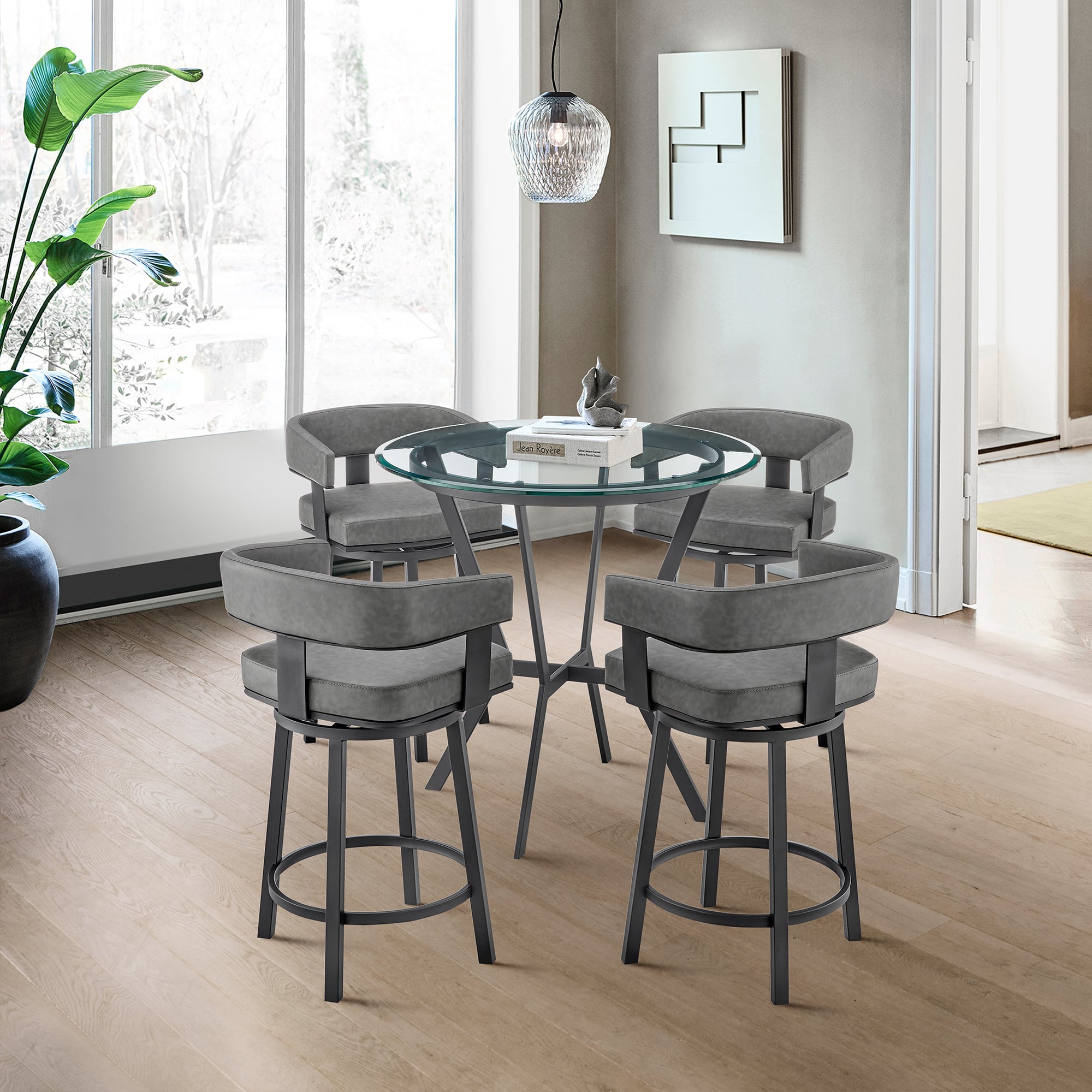 Armen Living Naomi & Lorin 5 PC Dining Set