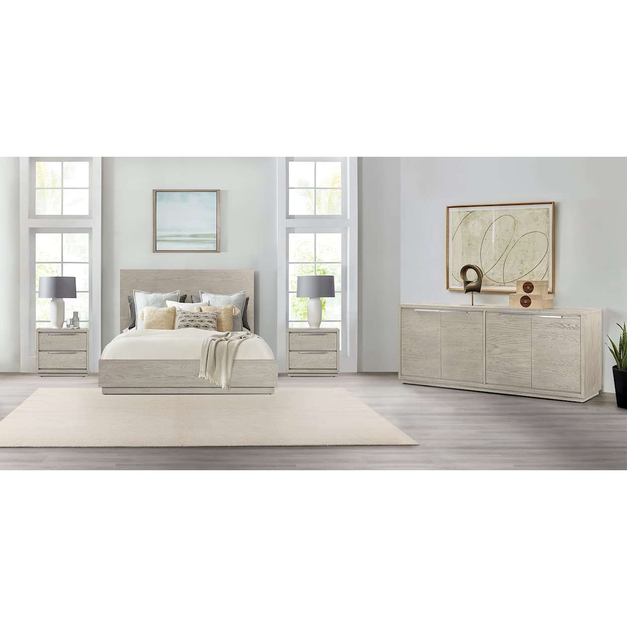 Armen Living Abbey 4pc Bedroom Set