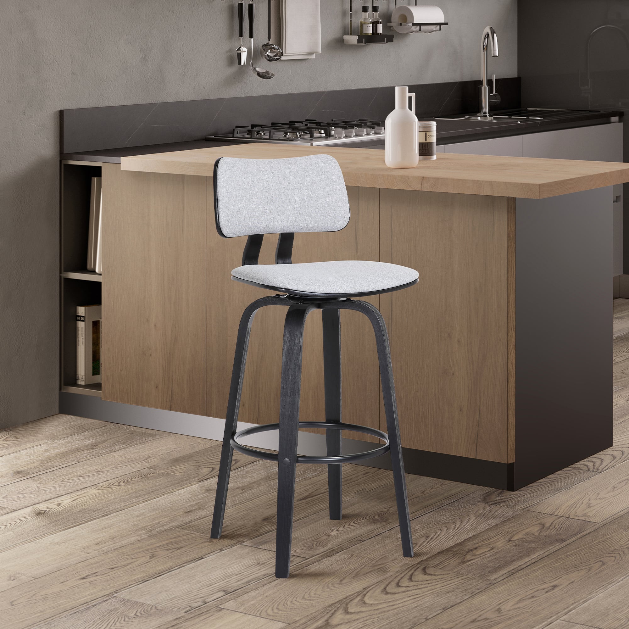 Armen Living Pico Swivel Bar Stool