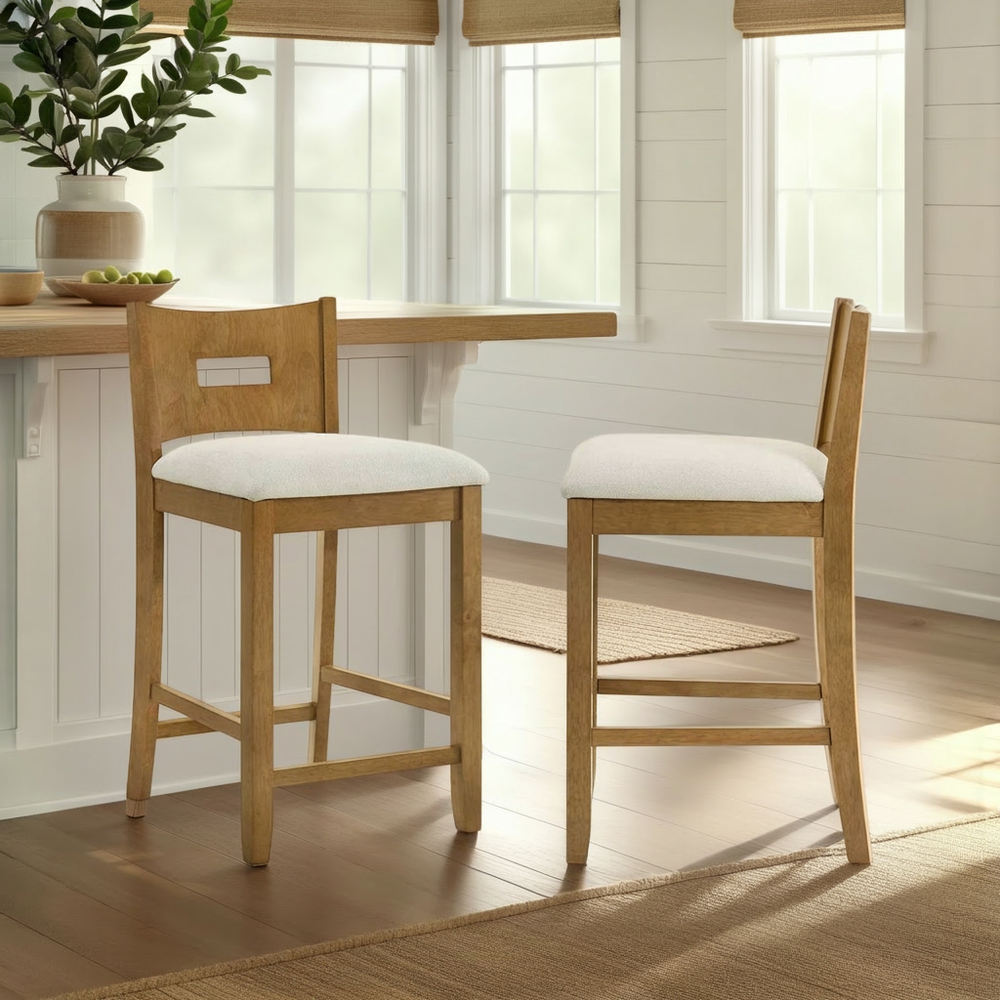 Armen Living Ren Upholstered Counter Stool