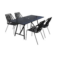 Contemporary 5-Piece Outdoor Dining Set