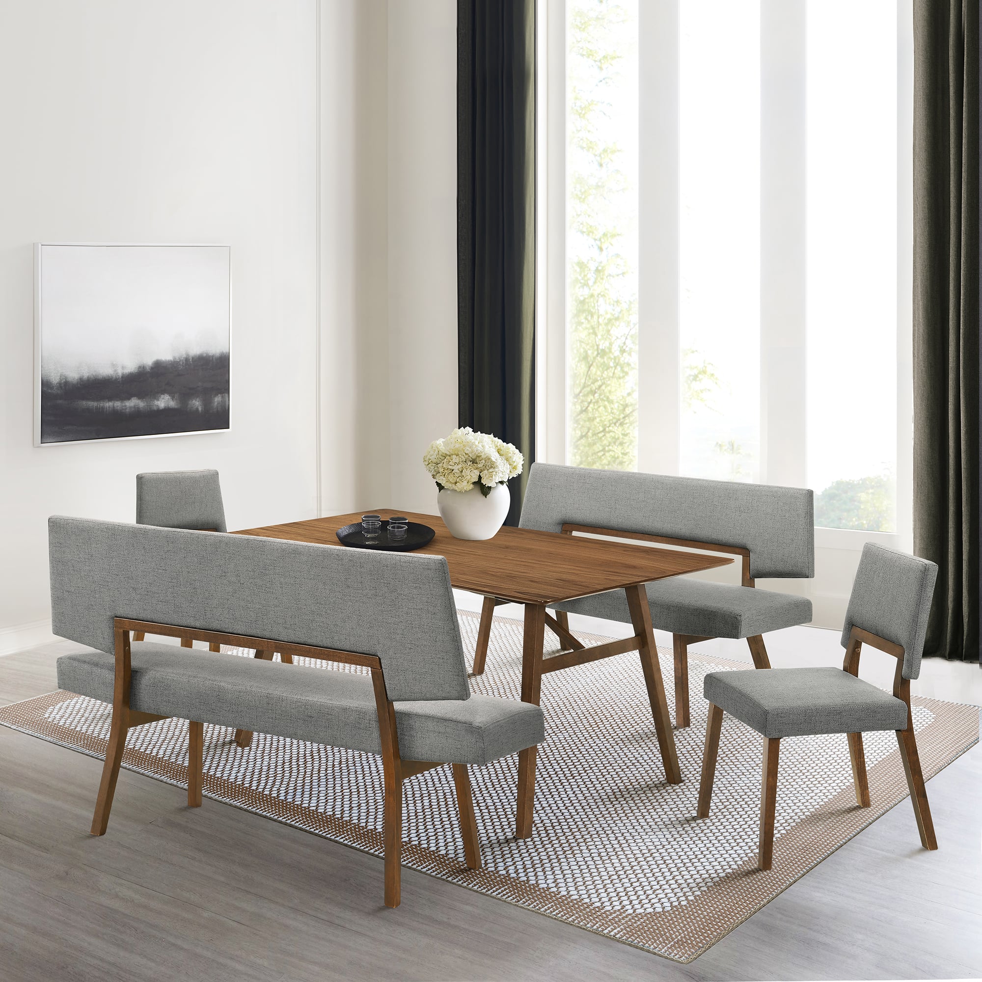 Armen Living Channell Dining Set