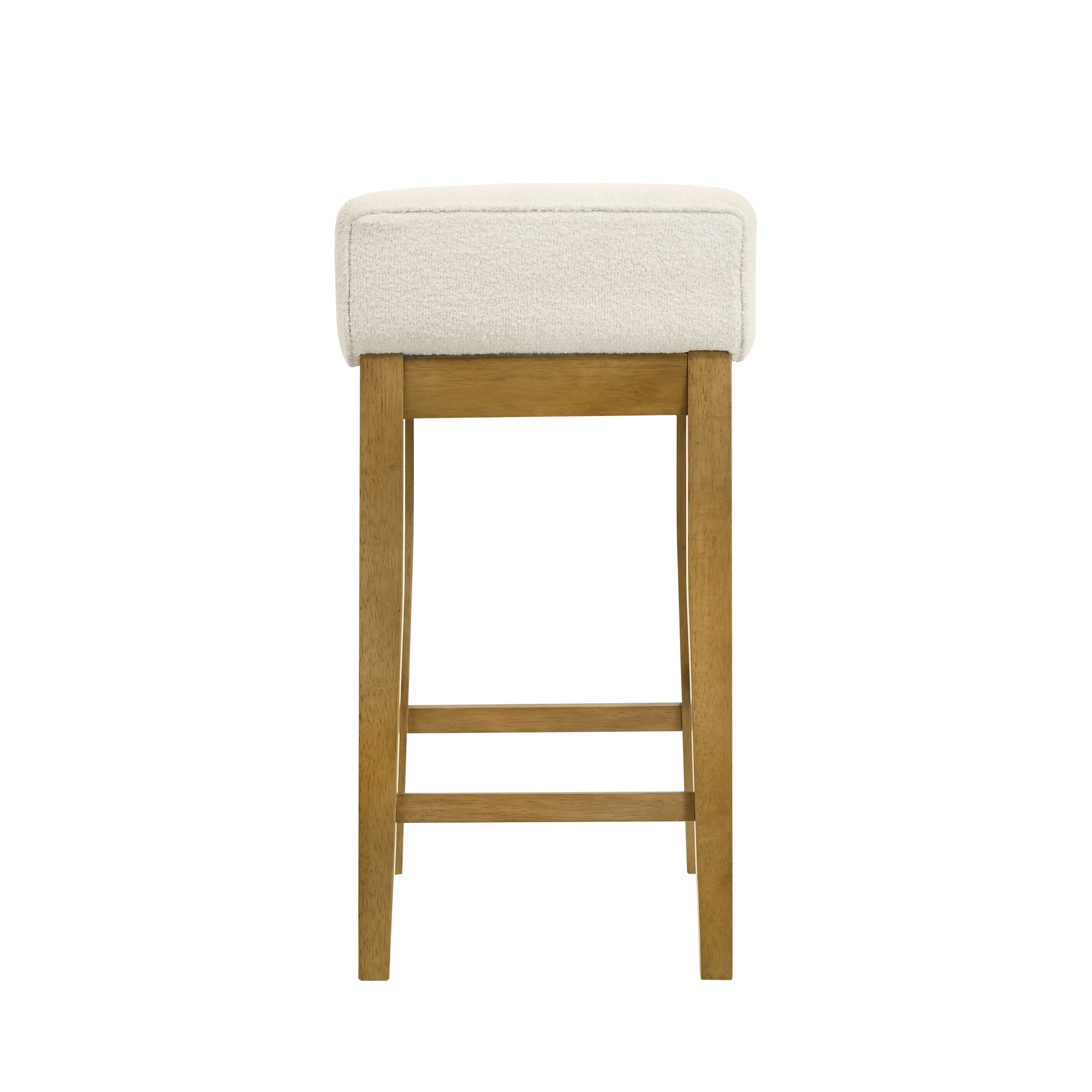 Upholstered Low-Back Fixed Counter Stool