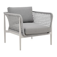 Contemporary Outdoor Chair with Woven Arms