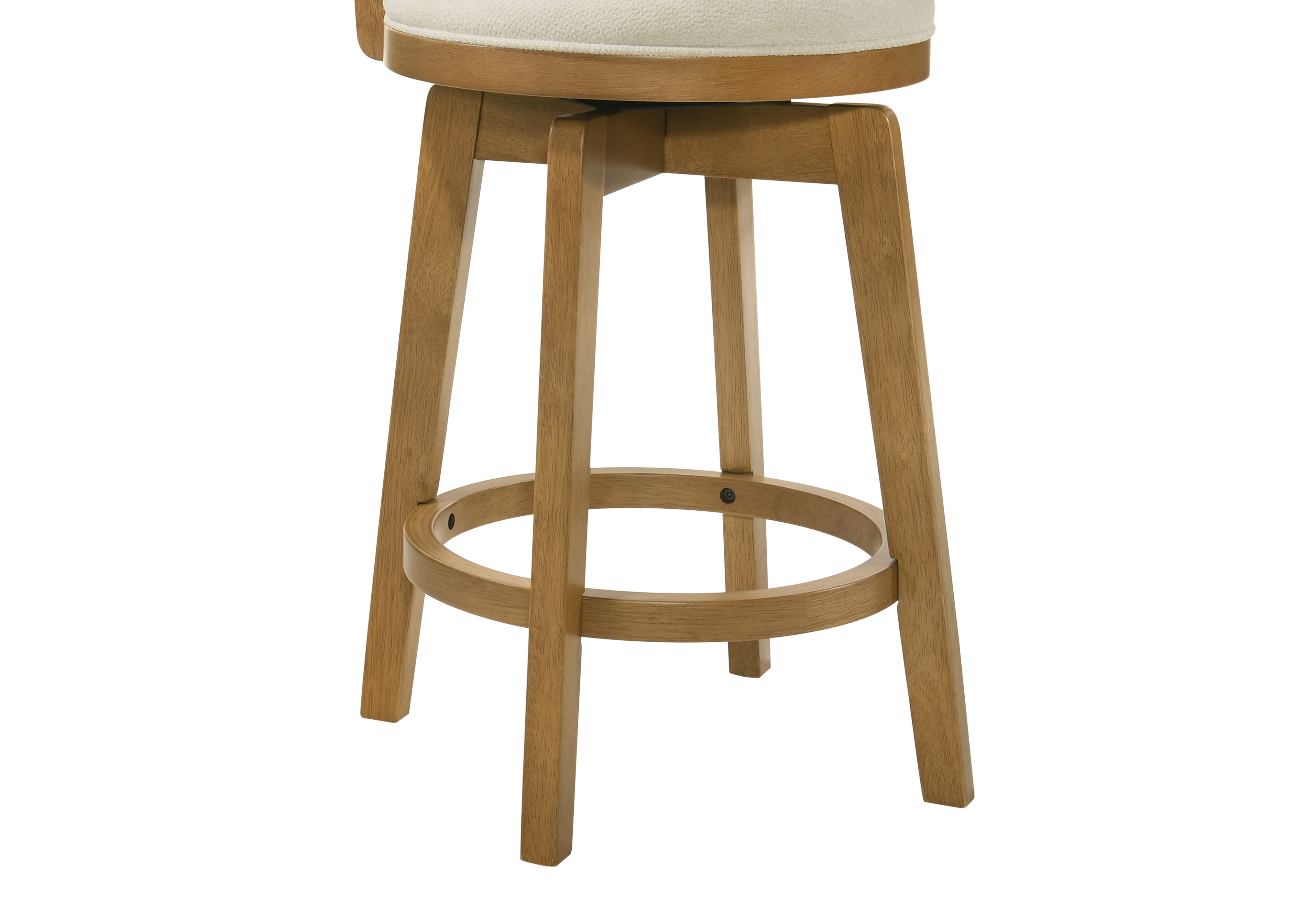 Armen Living Isla Splat-Back Upholstered Swivel Barstool