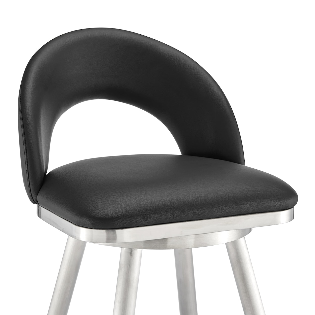 Armen Living Charlotte Black Barstool