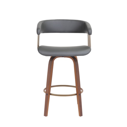 Contemporary Swivel Counter-Height Stool