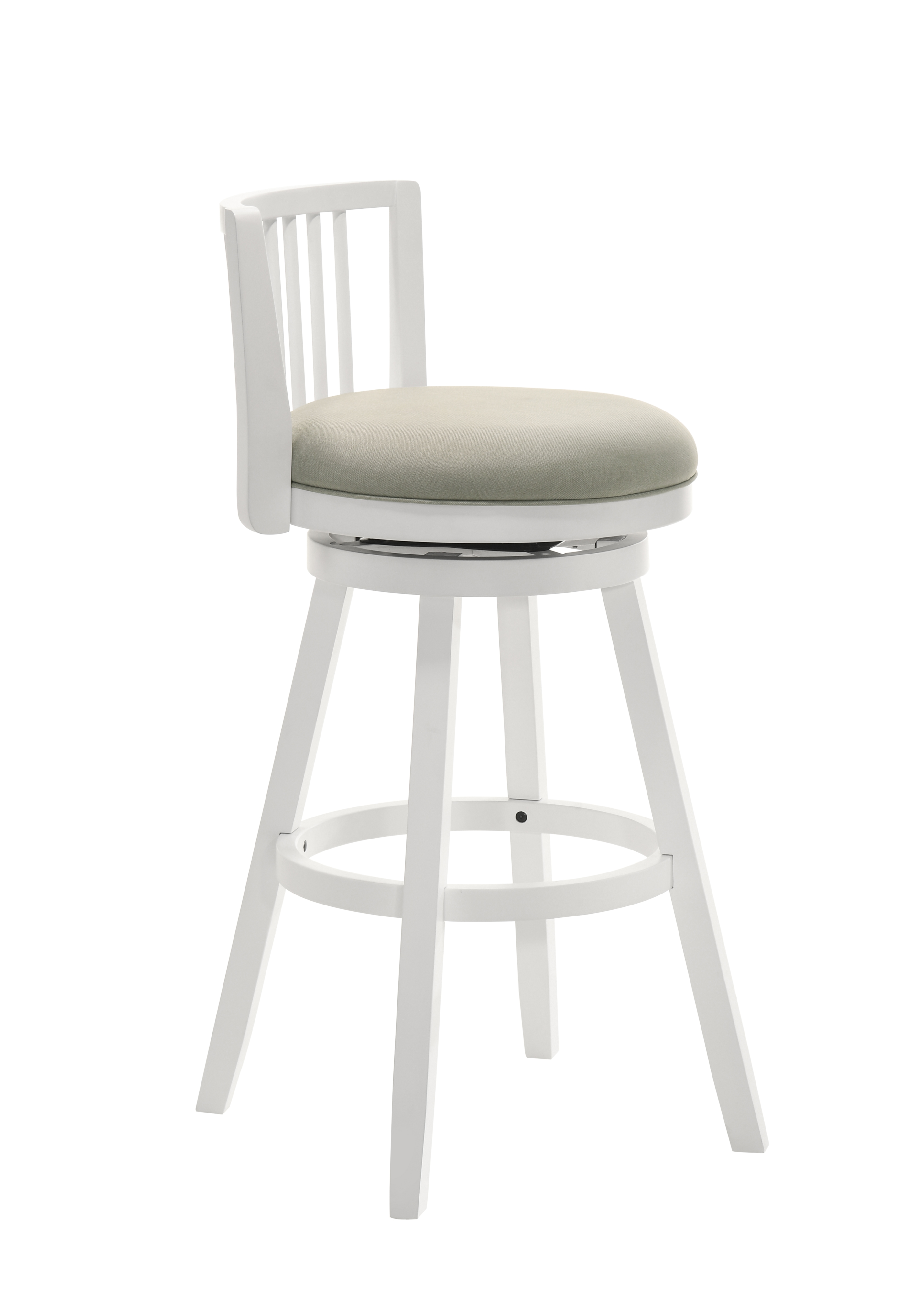 Armen Living Harper Uph. Spindle-Back Swivel Counter Stool