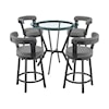 Armen Living Naomi & Bryant 5 PC Dining Set