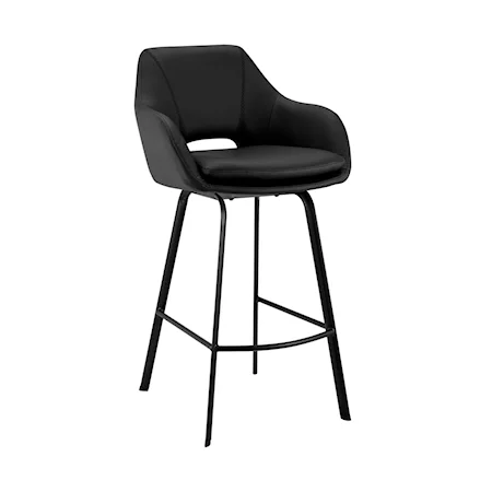 Contemporary Upholstered Swivel Counter Height Stool