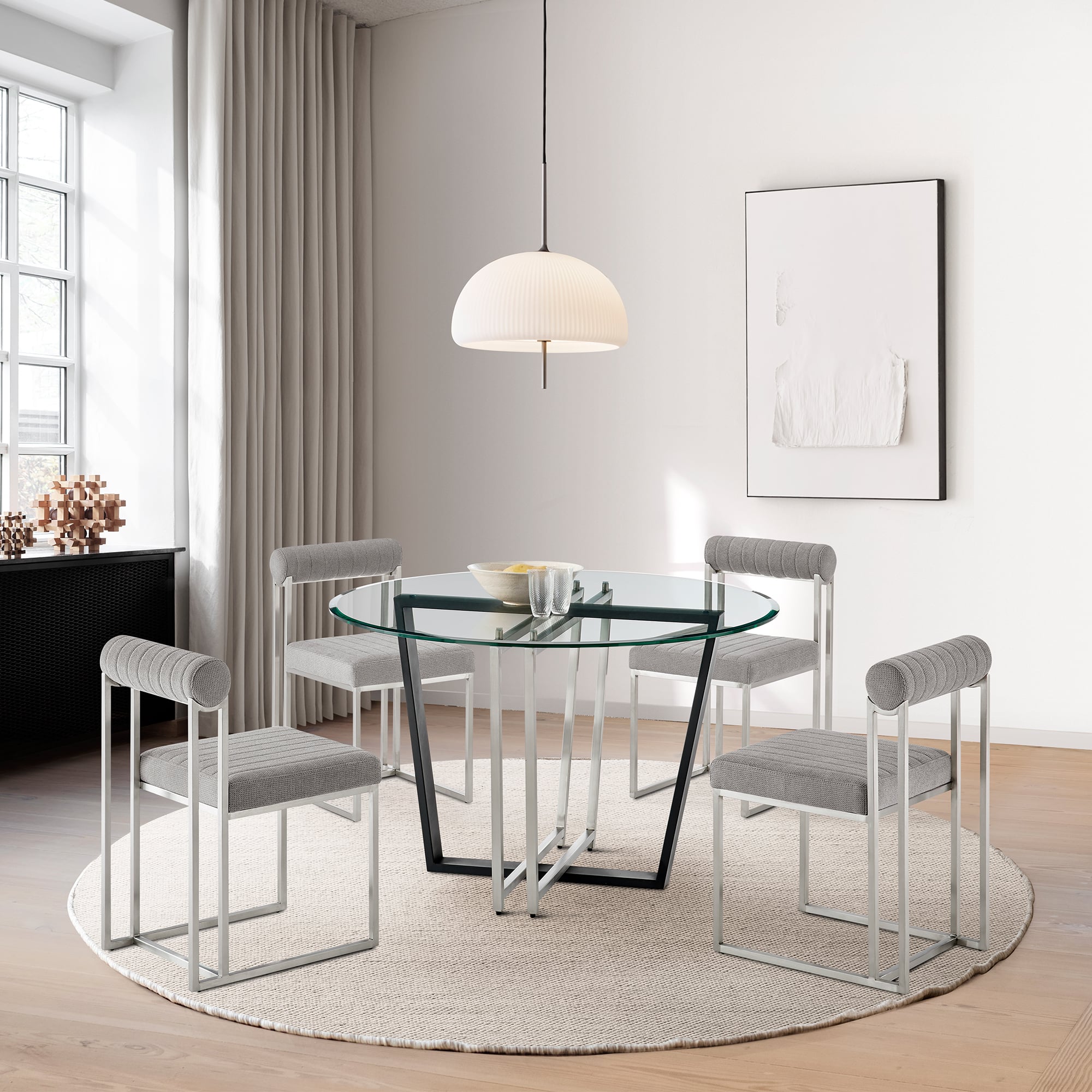 Armen Living Devi / Anastasia 5-Piece Dining Set