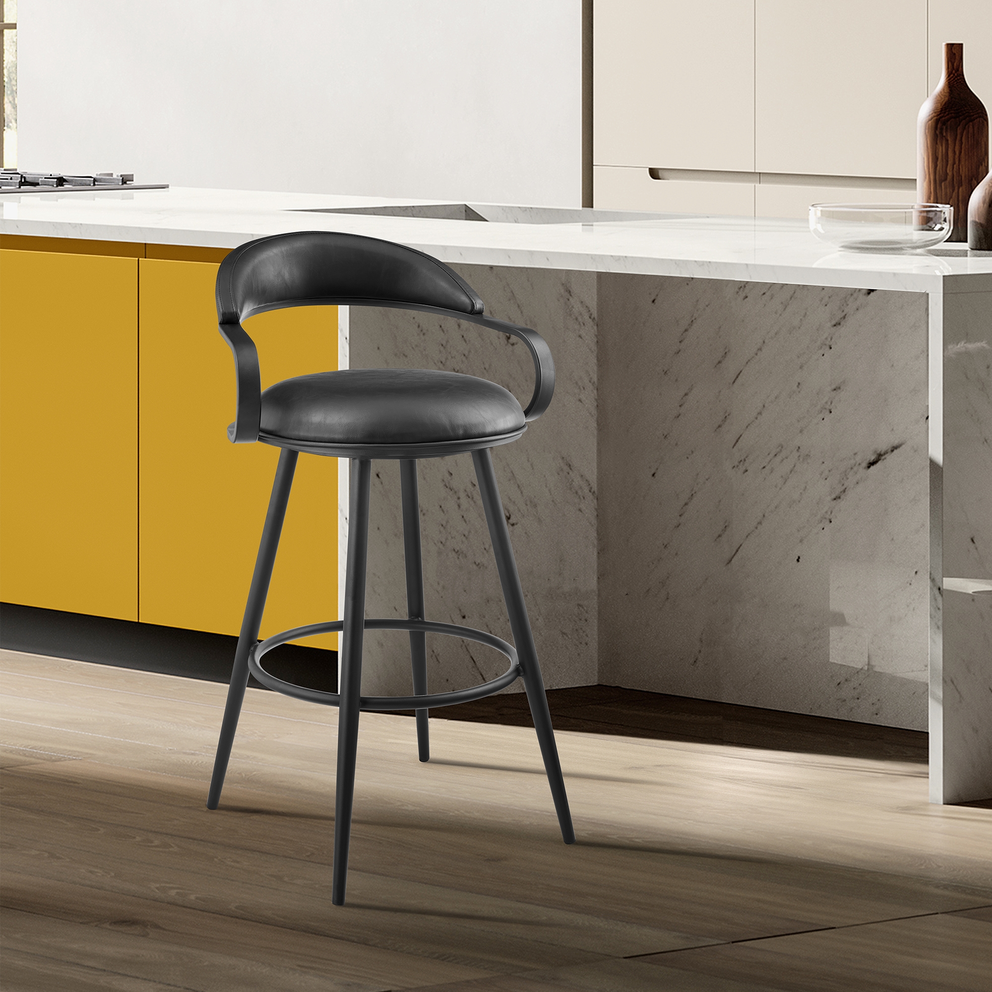 Armen Living Gardenia Swivel Bar Stool